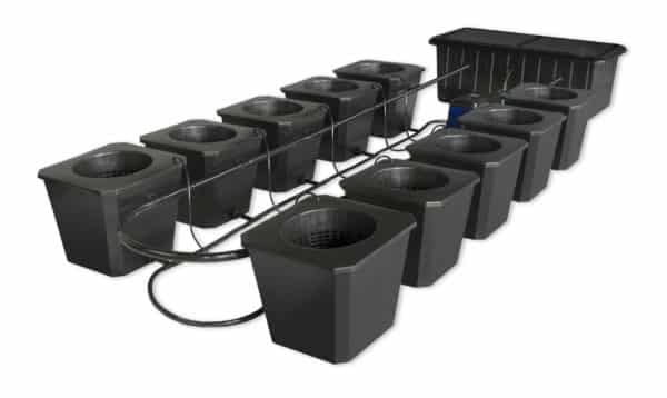 SuperCloset Bubble Flow Buckets 10-Site Hydroponic System
