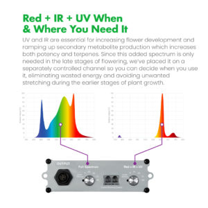 SuperCloset SuperFlower Hydroponic Grow Box Grow Light Spectrum UV and IR